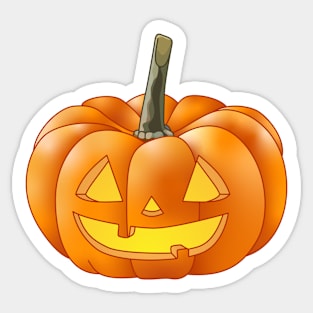 A Short Jack 'O Lantern (Bright Green) Sticker